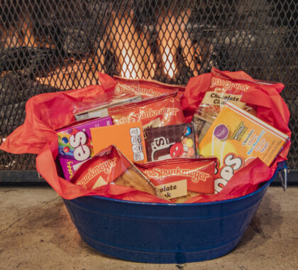 Lots of snacks in a basket