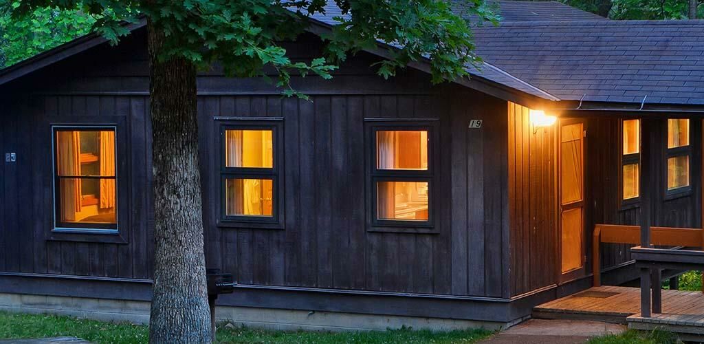 Shawnee Cabin at night